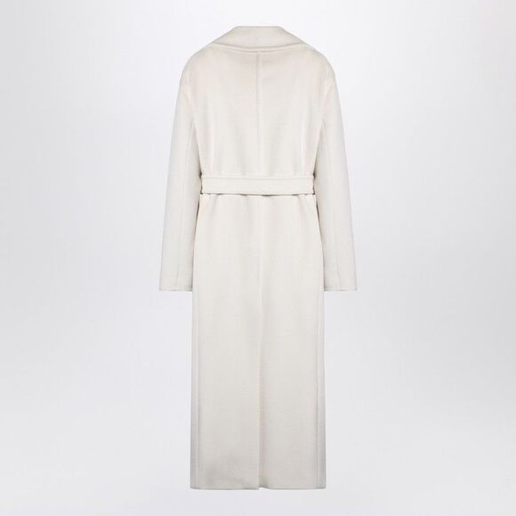 Max Mara White Cashmere Blend Dressing Gown Coat Women - Picture 2 of 2